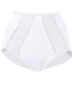 Taillenslip mit elastischem Spitzeneinsatz