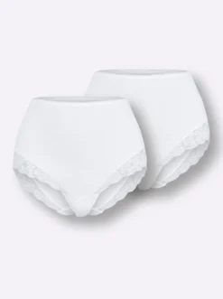 Taillenslip mit floraler Spitze