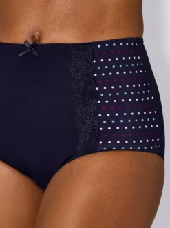 Taillenslip mit Pünktchen-Print
