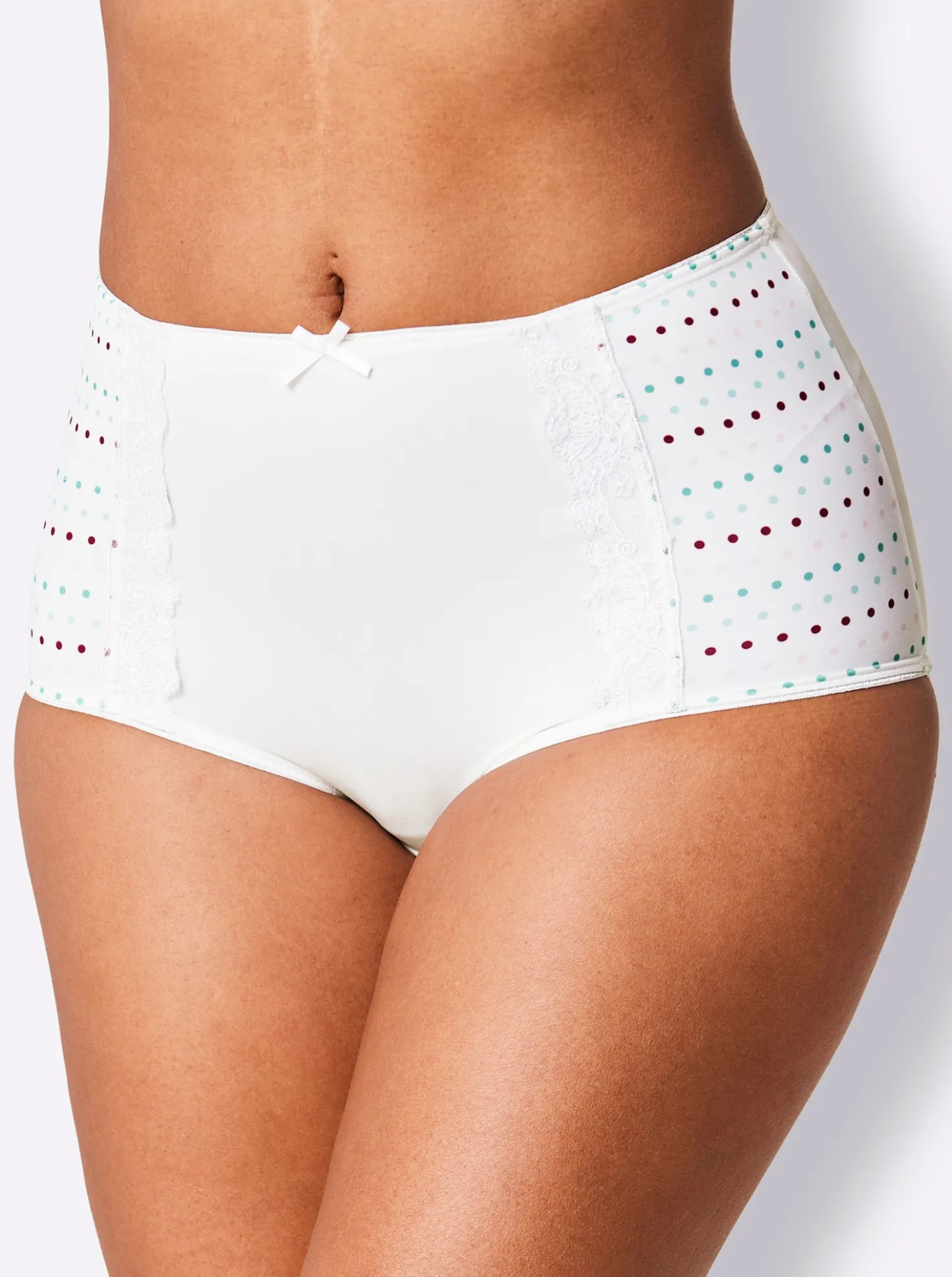 Taillenslip mit Pünktchen-Print
