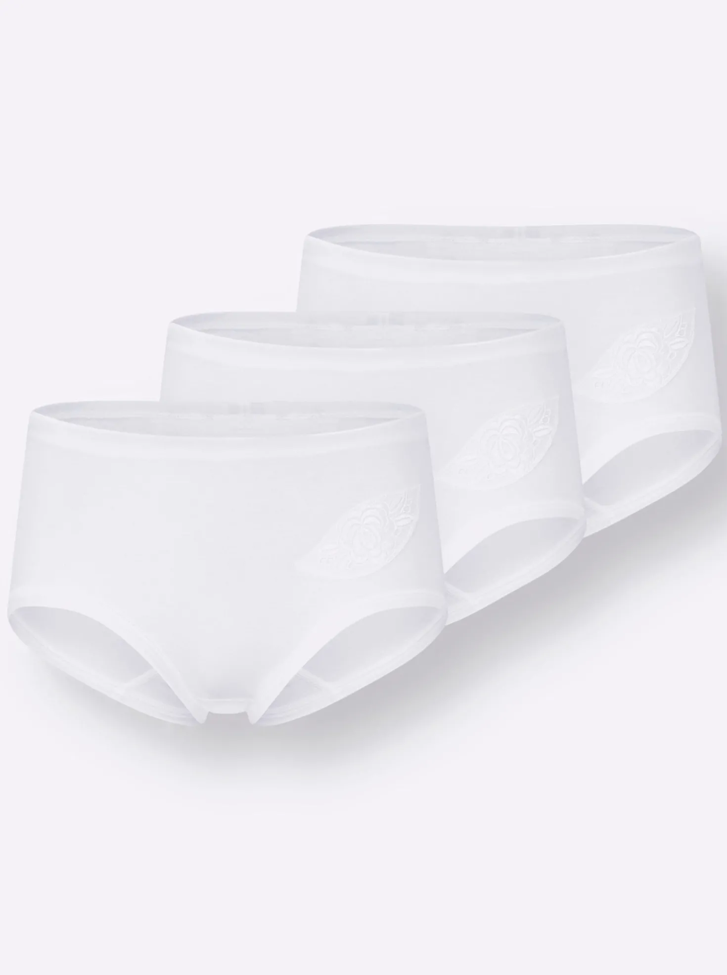 Taillenslip mit seitlichem Batist-Motiv