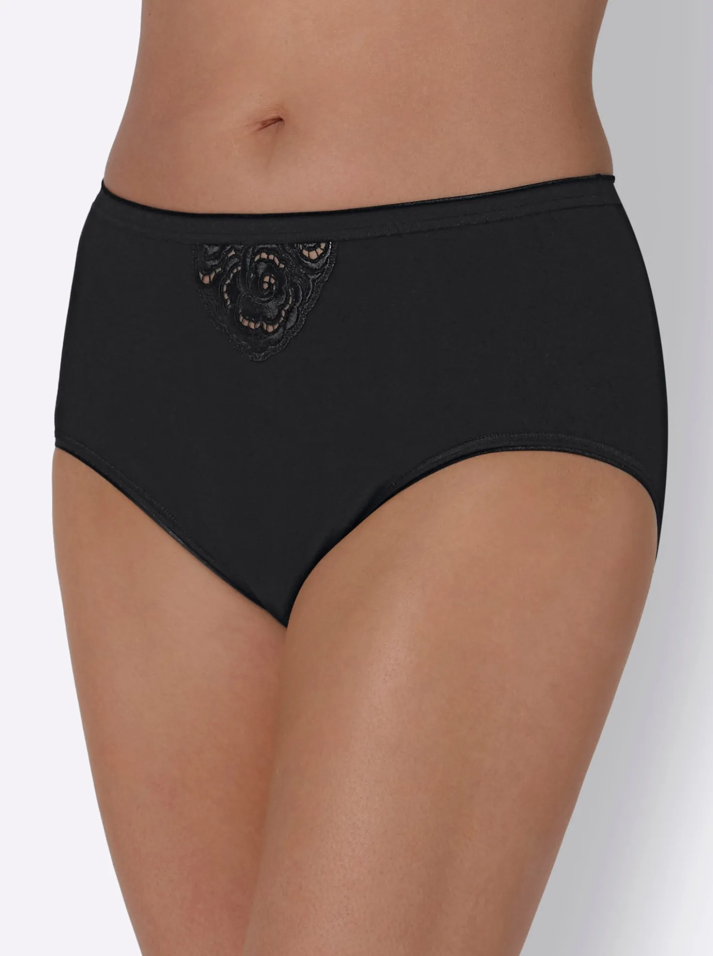 Taillenslip mit Stickereispitzen-Motiv