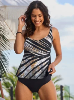 Tankini mit einfarbiger Hose
