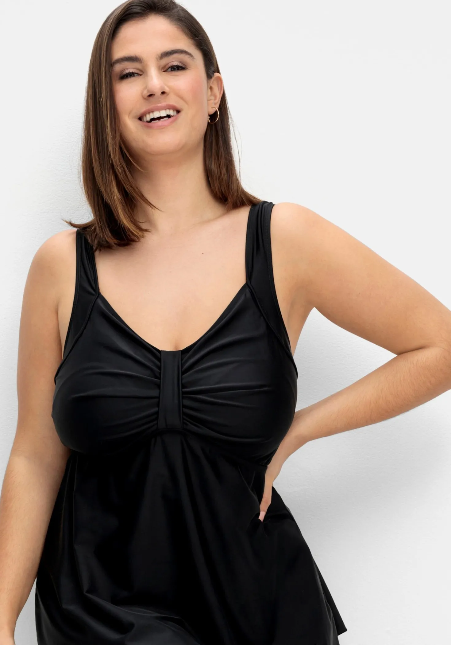 Tankini-Oberteil mit Raffung im Brustbereich