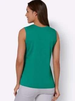 Tanktop mit Knöpfen in Perlmutt-Optik
