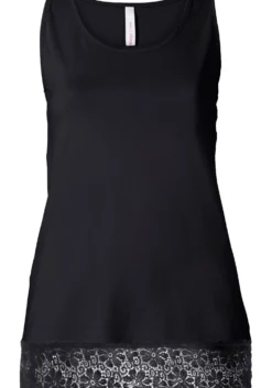 Tanktop mit Spitzensaum
