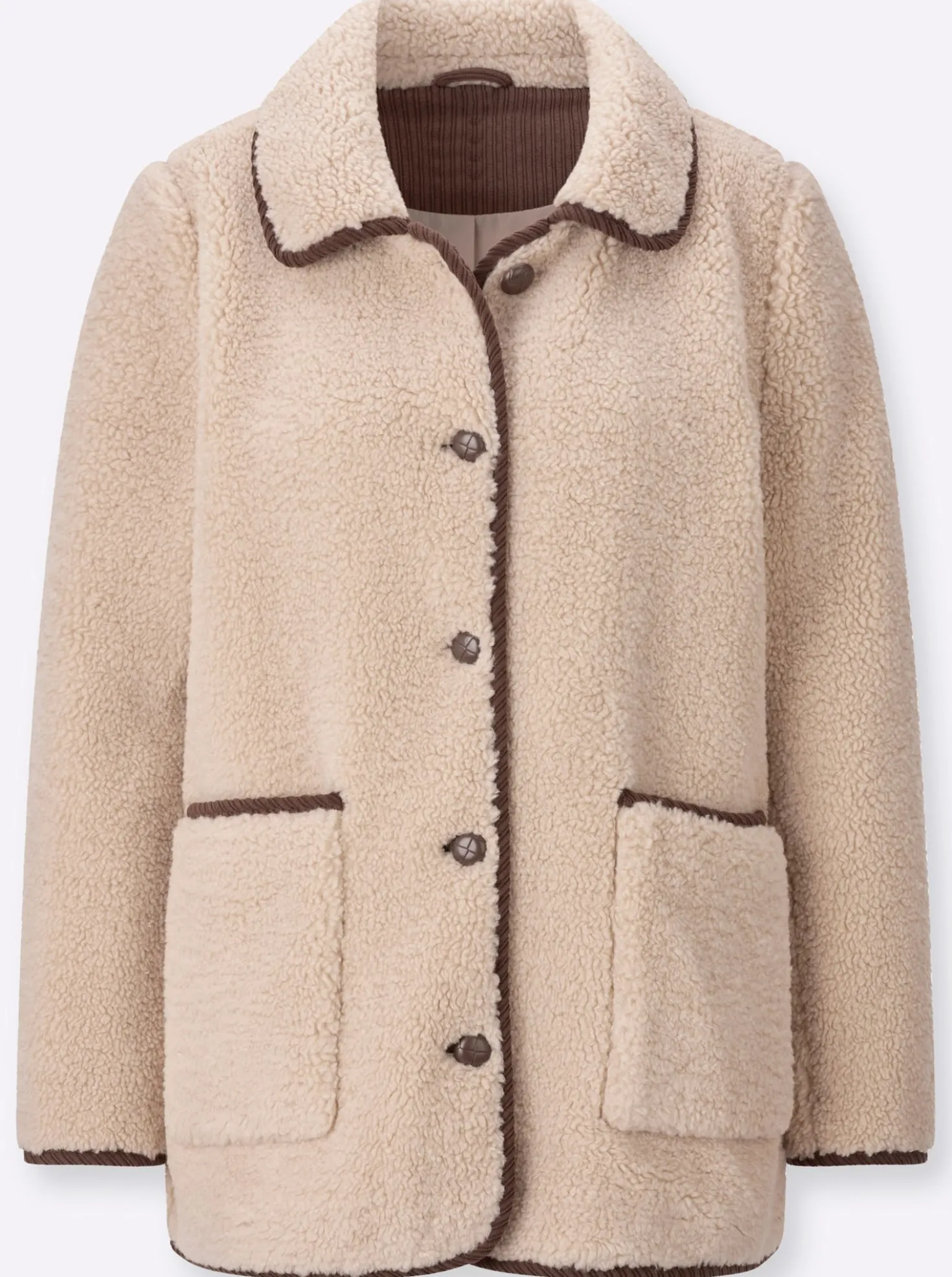 Teddyjacke mit Schmuckknöpfen