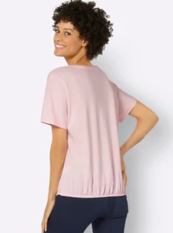 T-Shirt mit Blumen-Druck im Vorderteil