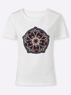T-Shirt mit gesticktem Motiv