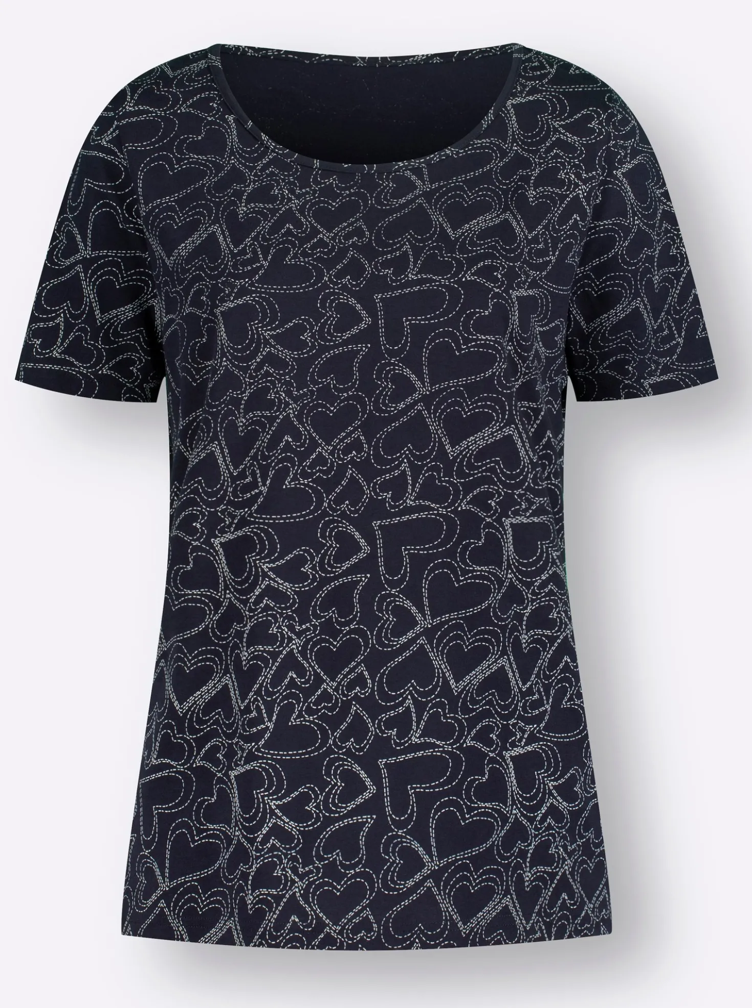 T-Shirt mit Herzchen-Dessin