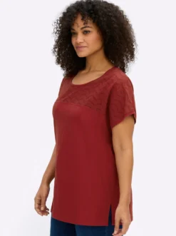 T-Shirt mit Lochspitze