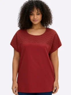 T-Shirt mit Lochspitze