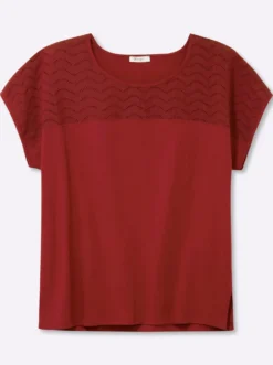 T-Shirt mit Lochspitze