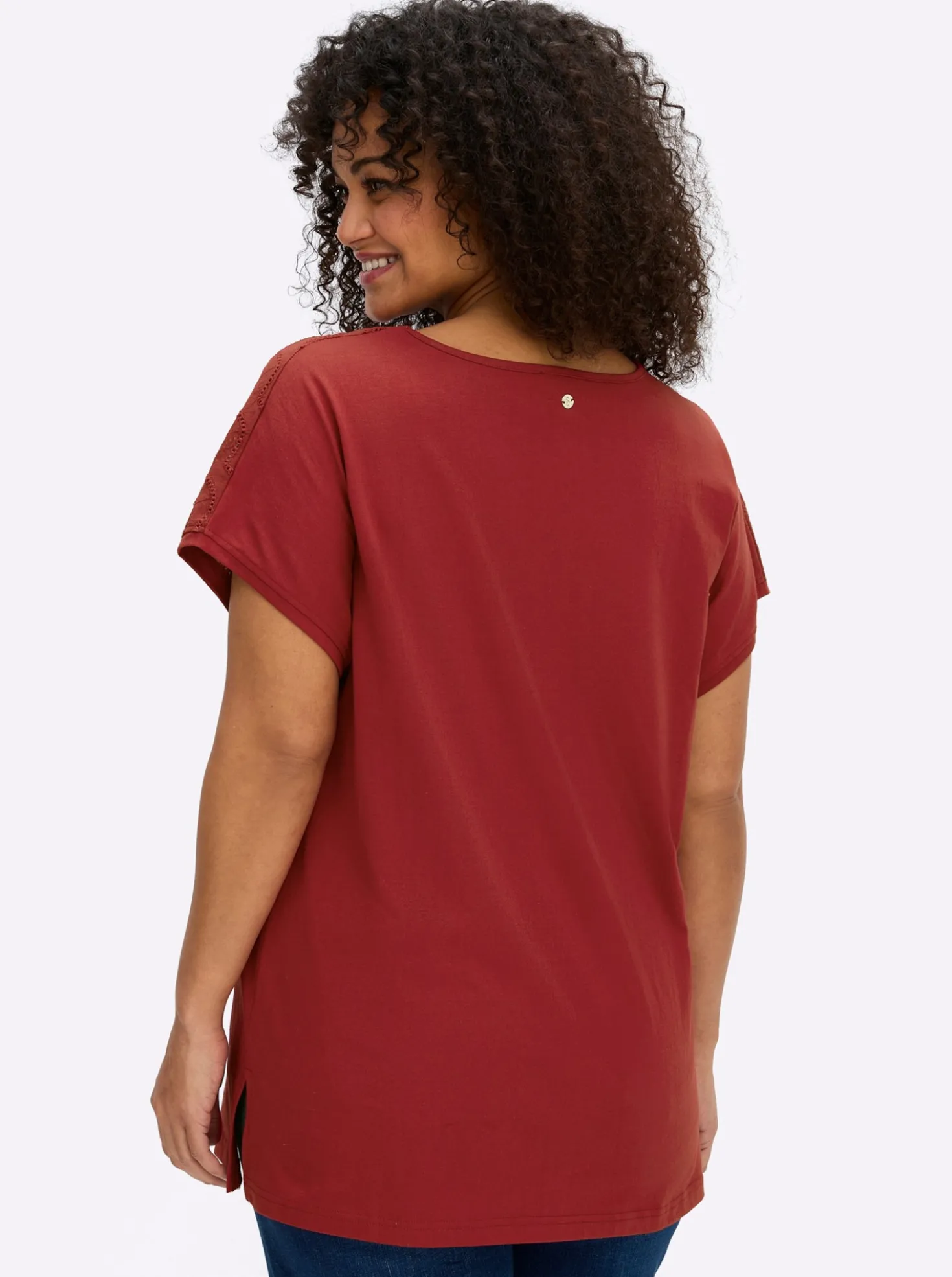 T-Shirt mit Lochspitze