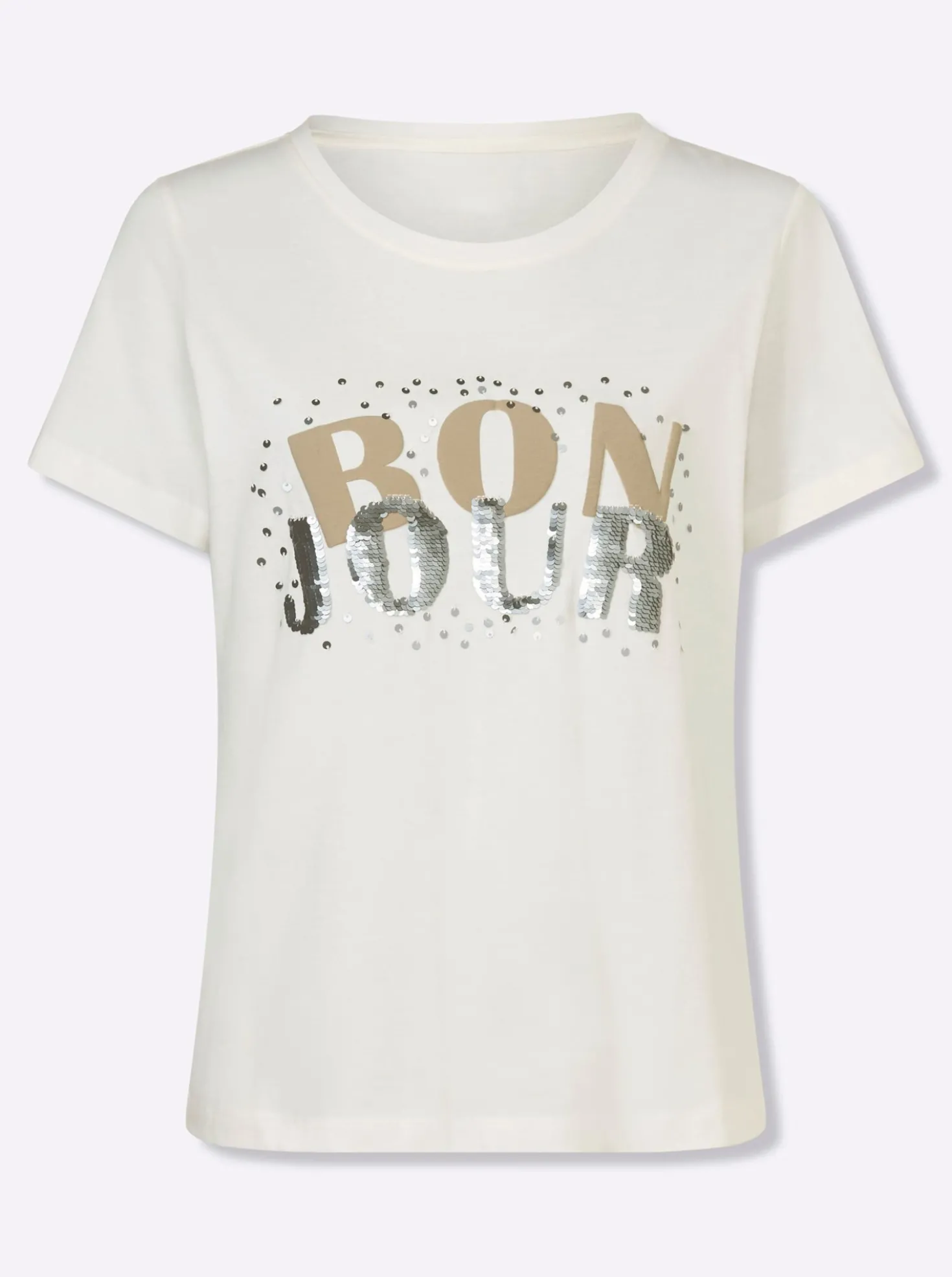 T-Shirt mit Pailletten