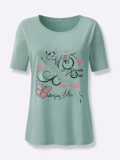 T-Shirt mit Schmetterlings-Druck