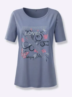 T-Shirt mit Schmetterlings-Druck