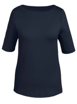 T-Shirt mit U-Boot-Ausschnitt