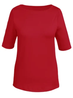 T-Shirt mit U-Boot-Ausschnitt