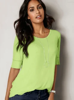 T-Shirt mit zweilagigem Ärmelbündchen
