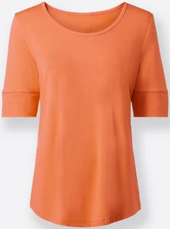 T-Shirt mit zweilagigem Ärmelbündchen