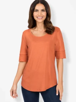 T-Shirt mit zweilagigem Ärmelbündchen