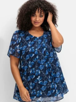 Tunika aus Chiffon, im Lagenlook