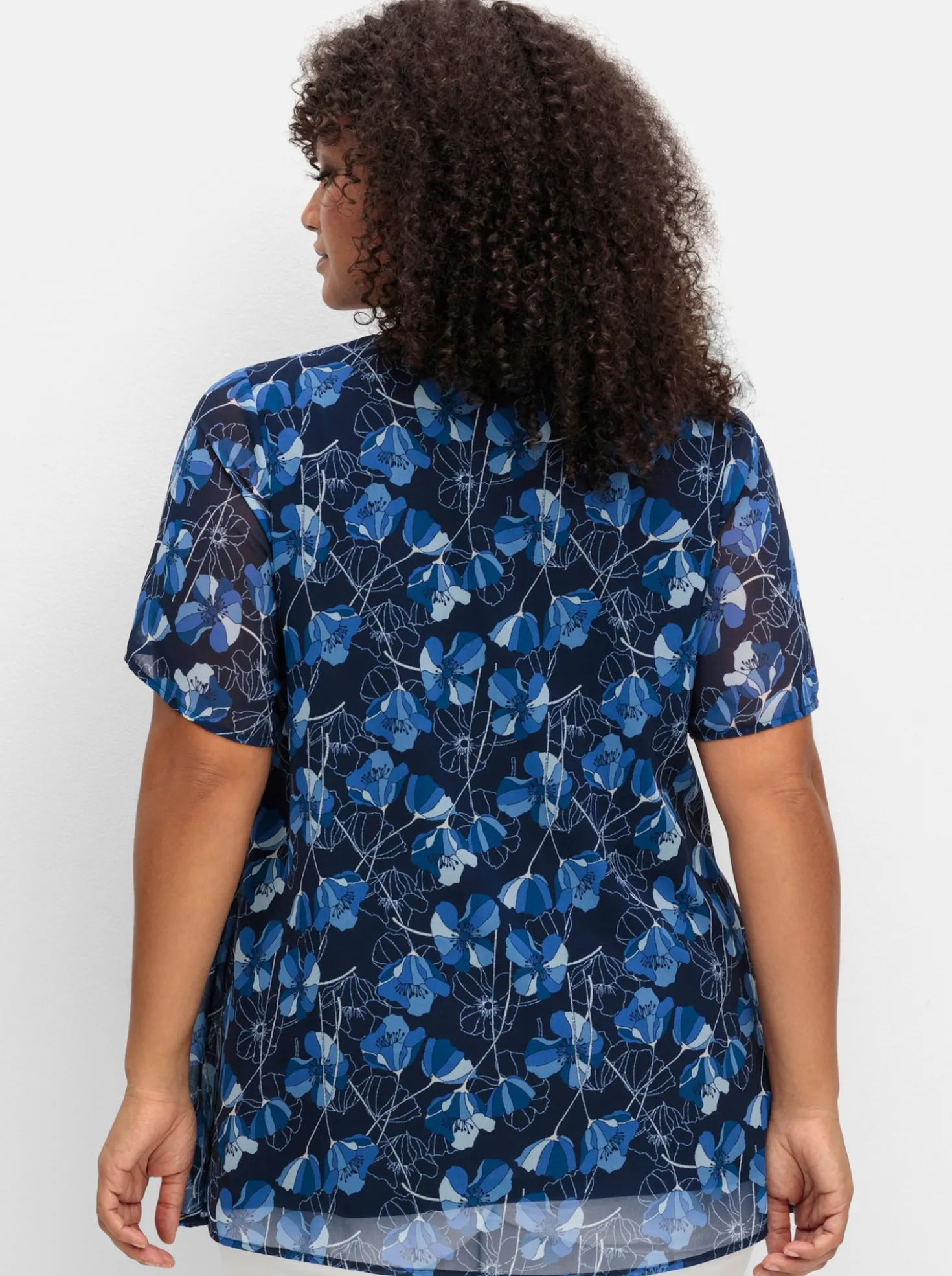 Tunika aus Chiffon, im Lagenlook