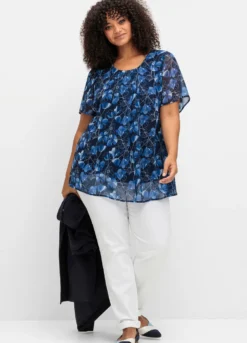 Tunika aus Chiffon, im Lagenlook