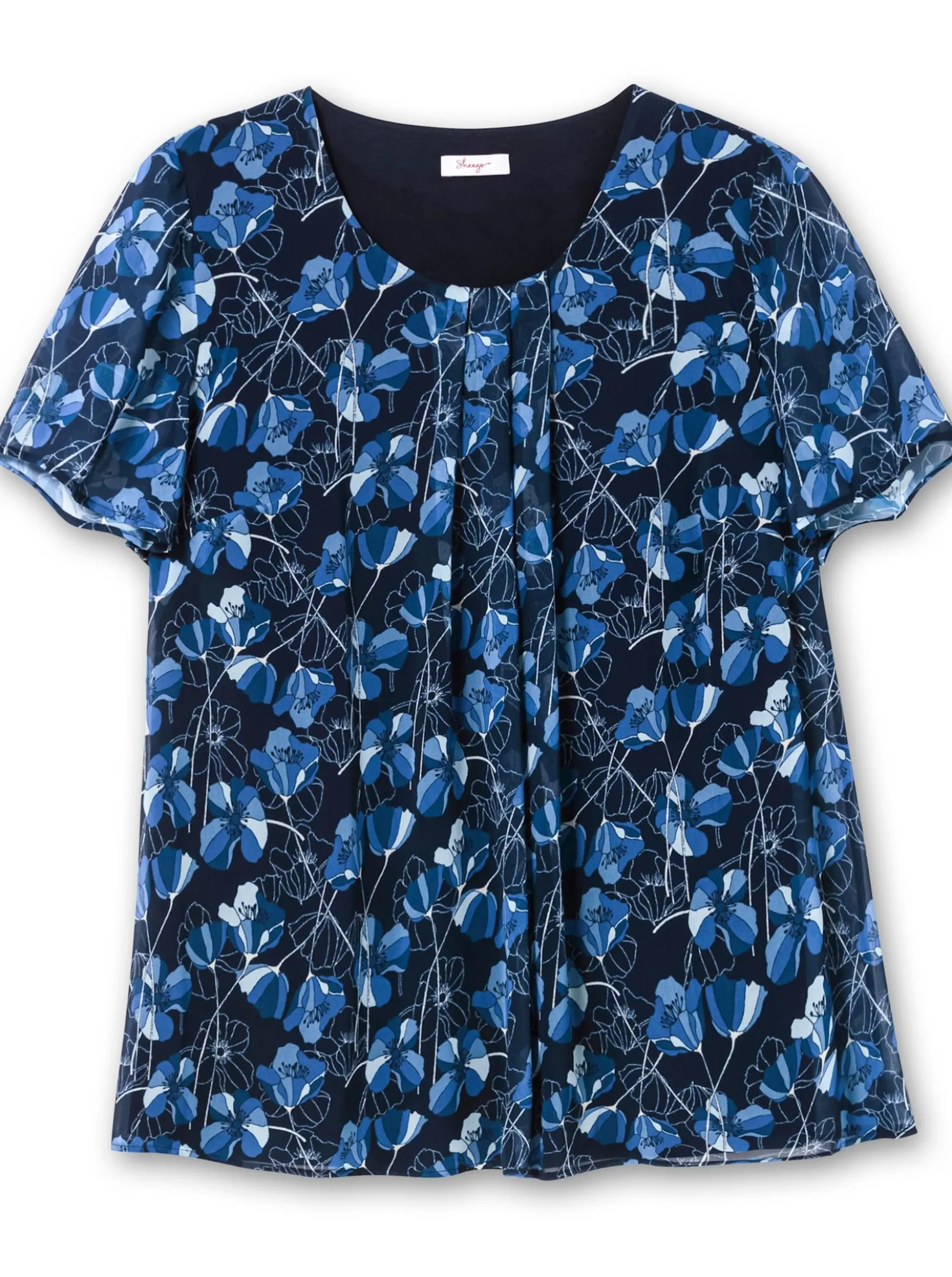 Tunika aus Chiffon, im Lagenlook