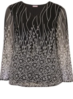 Tunika aus Chiffon, mit Untershirt