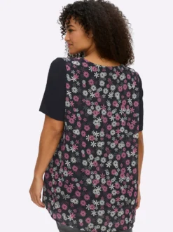 Tunika im Lagenlook, mit Chiffon-Body