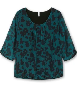 Tunika in Chiffon-Qualität, gefüttert