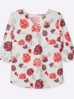 Tunika in Crêpe-Qualität, mit Blumenprint