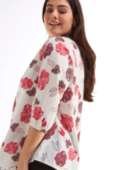Tunika in Crêpe-Qualität, mit Blumenprint