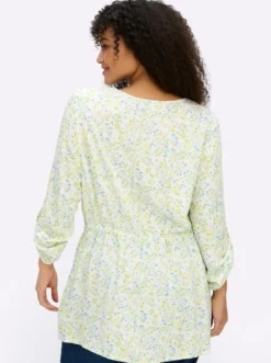 Tunika mit Blumenprint und Taillen-Gummizug