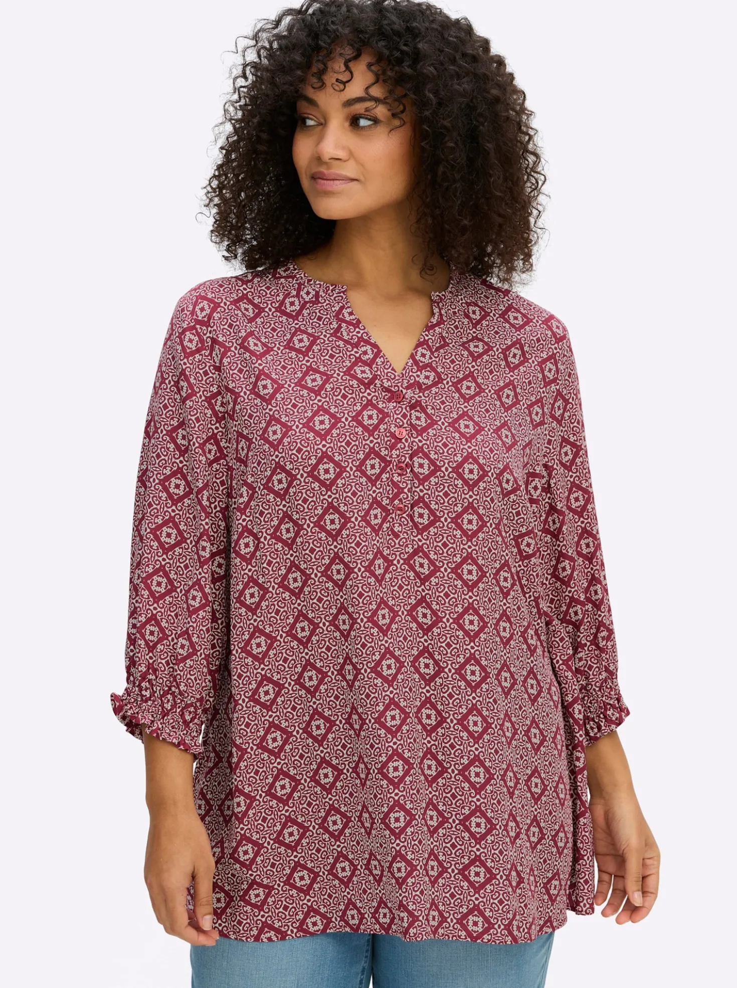 Tunika mit Ornamentprint