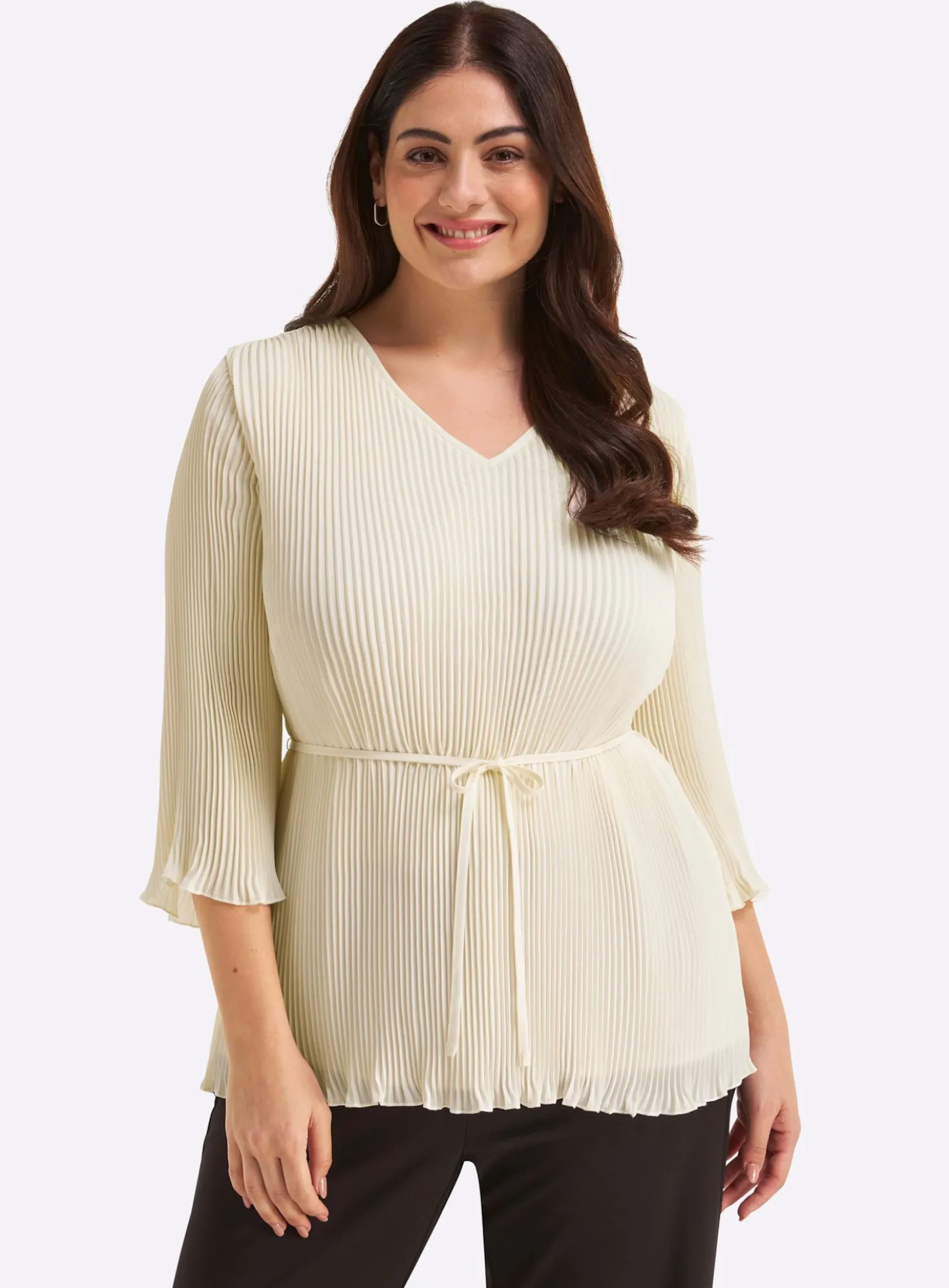 Tunika mit Plisseefalten