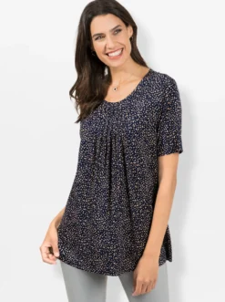 Tunikashirt mit Tupfenmuster
