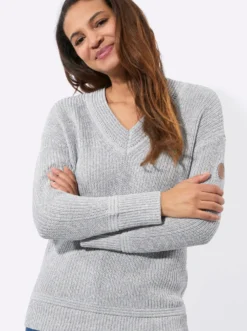 V-Ausschnitt-Pullover