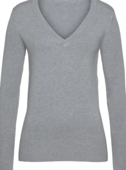 V-Ausschnitt-Pullover