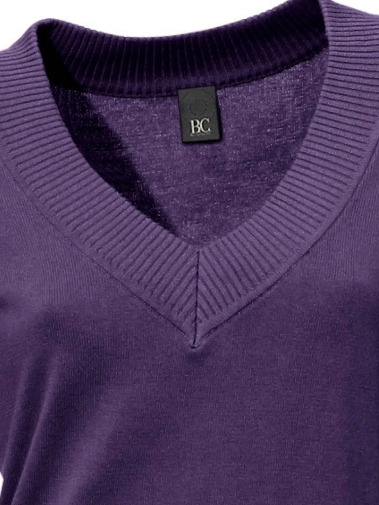 V-Ausschnitt-Pullover aus reiner Baumwolle