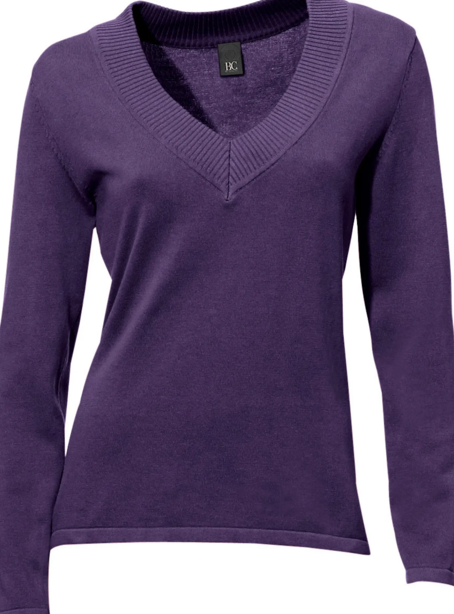 V-Ausschnitt-Pullover aus reiner Baumwolle