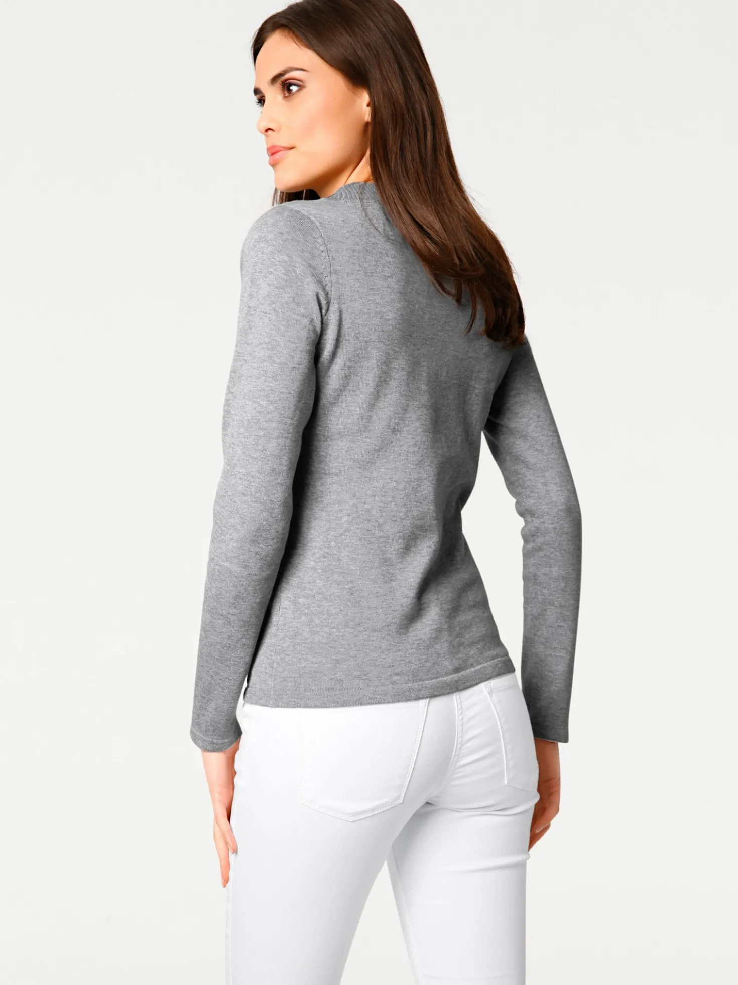 V-Ausschnitt-Pullover aus reiner Baumwolle