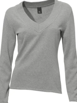 V-Ausschnitt-Pullover aus reiner Baumwolle