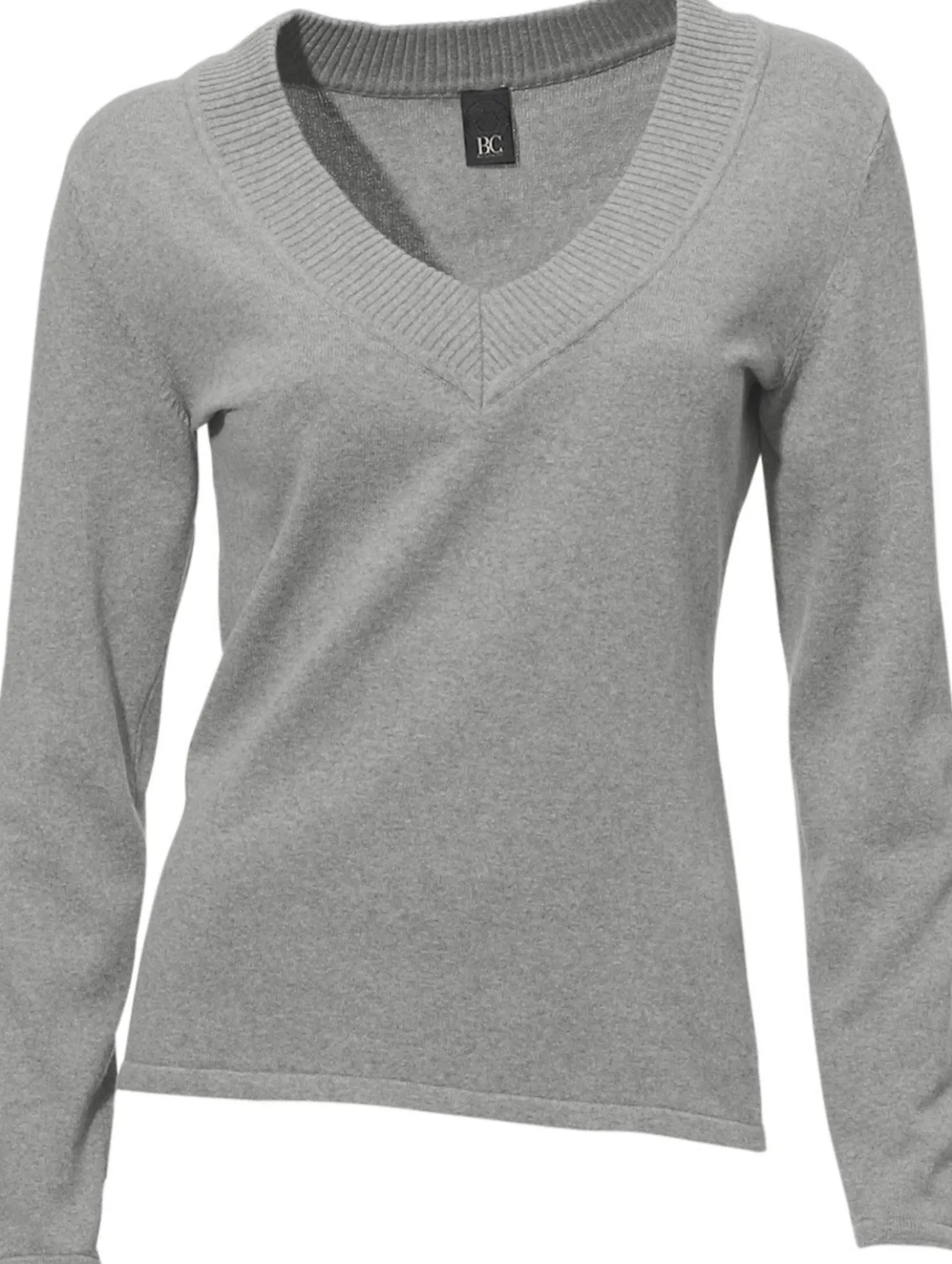 V-Ausschnitt-Pullover aus reiner Baumwolle