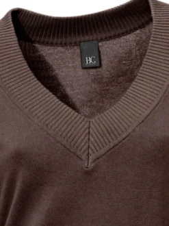 V-Ausschnitt-Pullover aus reiner Baumwolle