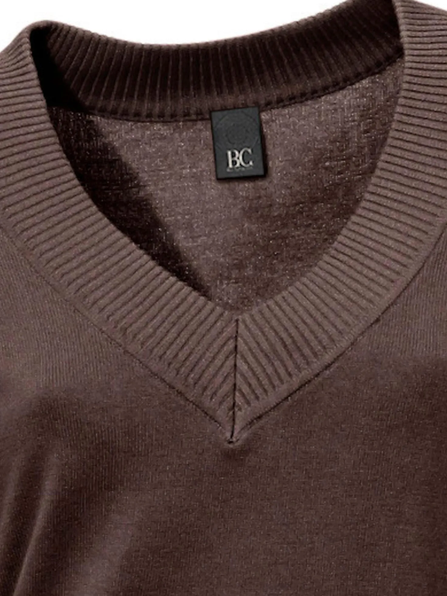 V-Ausschnitt-Pullover aus reiner Baumwolle