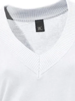 V-Ausschnitt-Pullover aus reiner Baumwolle