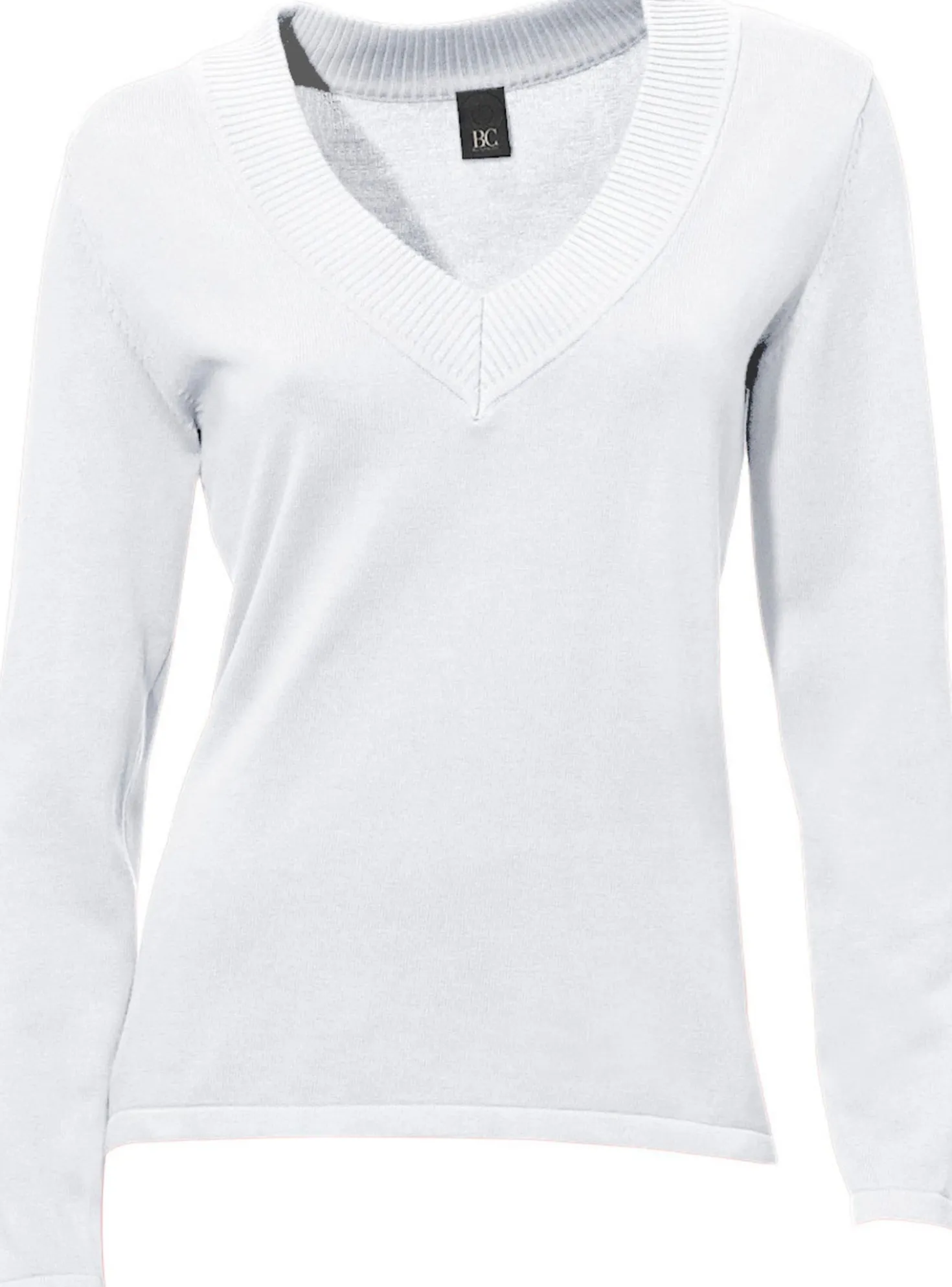 V-Ausschnitt-Pullover aus reiner Baumwolle